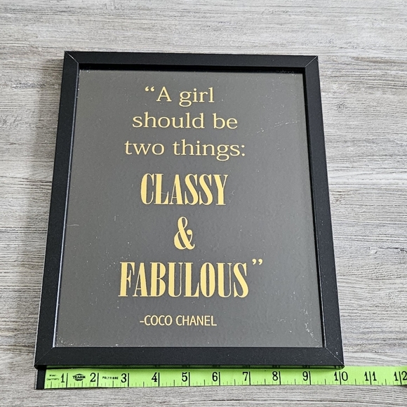 10×12 Framed Coco Chanel Quote - Picture 3 of 5